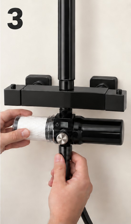 Step 3: reconnect the hose to the bottom of the SFLUX filter